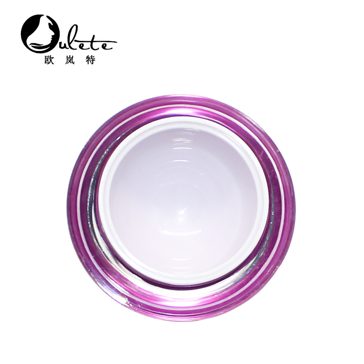 Hot Sale purple color 30ml 50ml ball shape plastic acrylic cream container cosmetic packaging jar