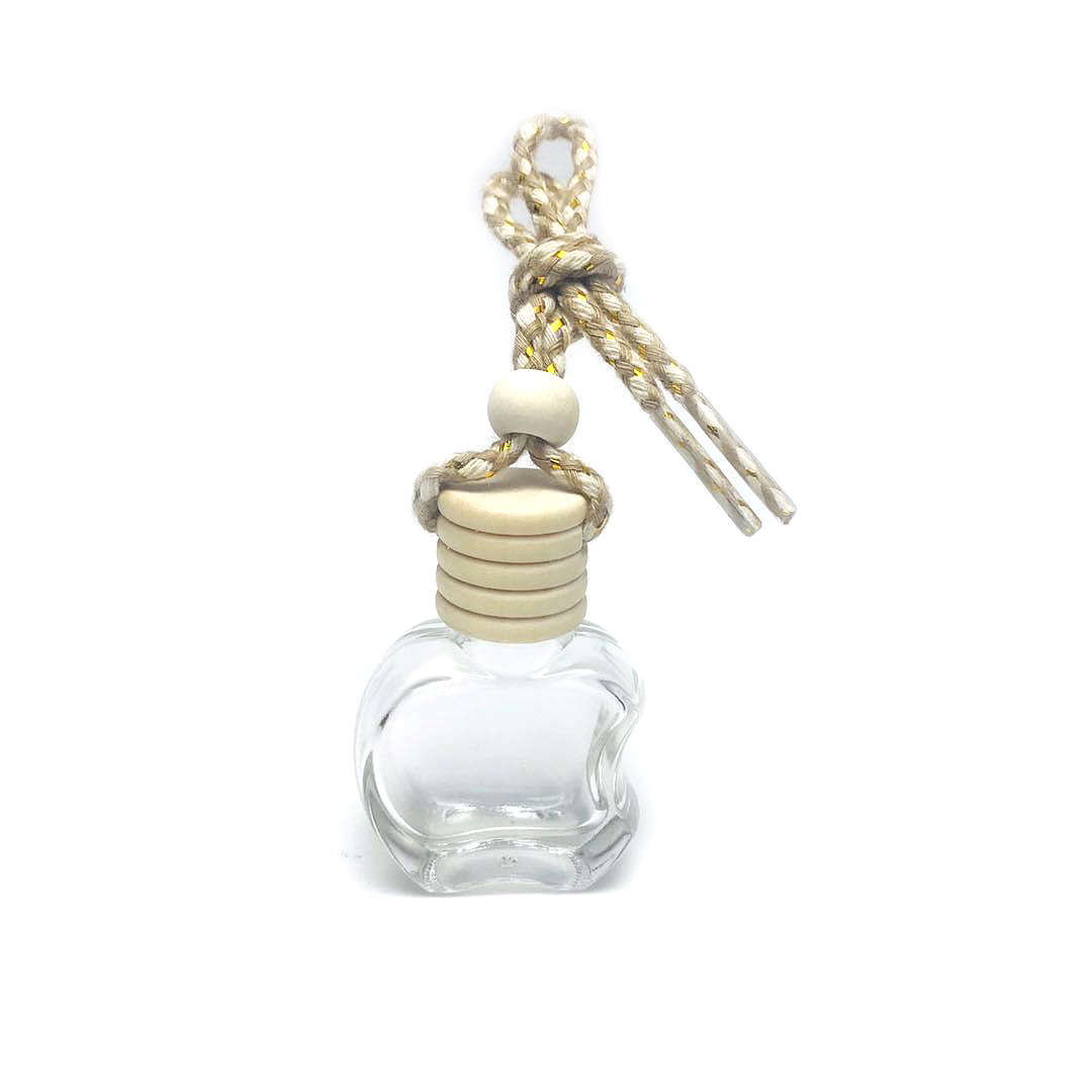 Hot Sale wholesale Stock High quality 10ml Empty hanging car perfume glass bottle with wood lid
