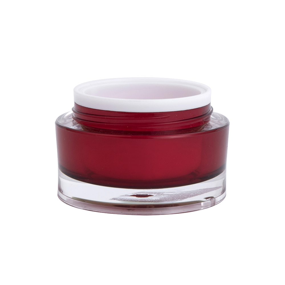 Hot Sales 15ml 30ml 50ml 100ml Round Red Cosmetic Acrylic Cream Jar