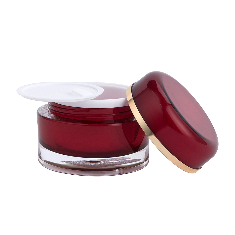 Hot Sales 15ml 30ml 50ml 100ml Round Red Cosmetic Acrylic Cream Jar