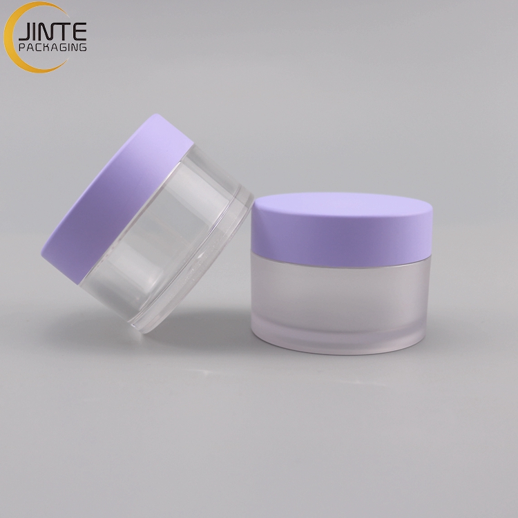 Hot Sales 1oz 2oz Pink/Purple Plastic Jar Cosmetic Cream Container Lip Blam 8oz Body Scrub Butter Jars
