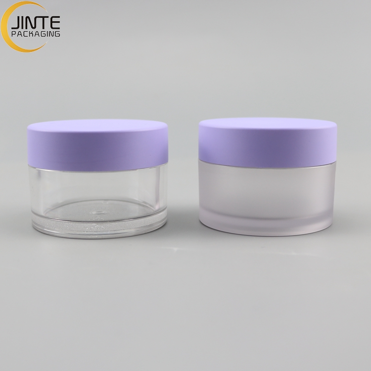Hot Sales 1oz 2oz Pink/Purple Plastic Jar Cosmetic Cream Container Lip Blam 8oz Body Scrub Butter Jars