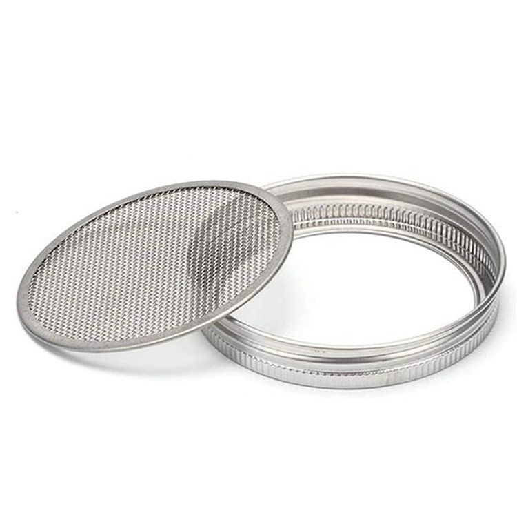 Hot Sales 86mm Stainless Steel Sprout Lid for Wide Mouth Glass Jars 70mm Screen Net Lid for Sprouter