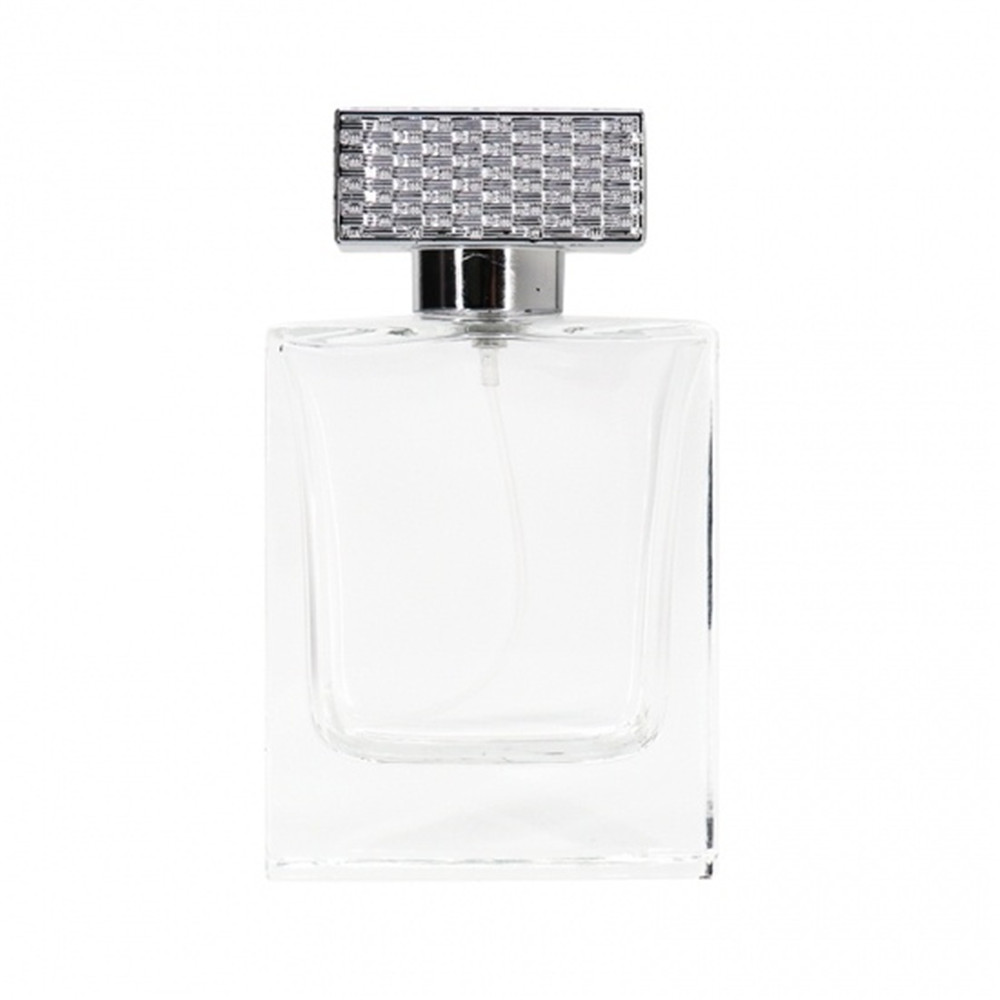 Hot Sales Custom Cosmetic Empty Square Perfume Refillable 15ml 30ml 50ml 100ml Spray Pump Perfume Glass Bottle With Atomizer