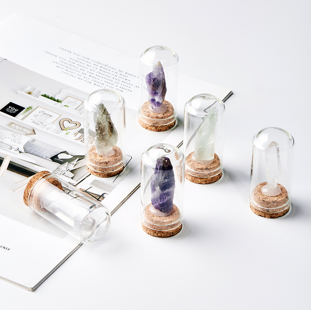 Hot Sales Natural Fashion High Quality  Clear Glass Wishing Bottle  Wishing Jar With Cork