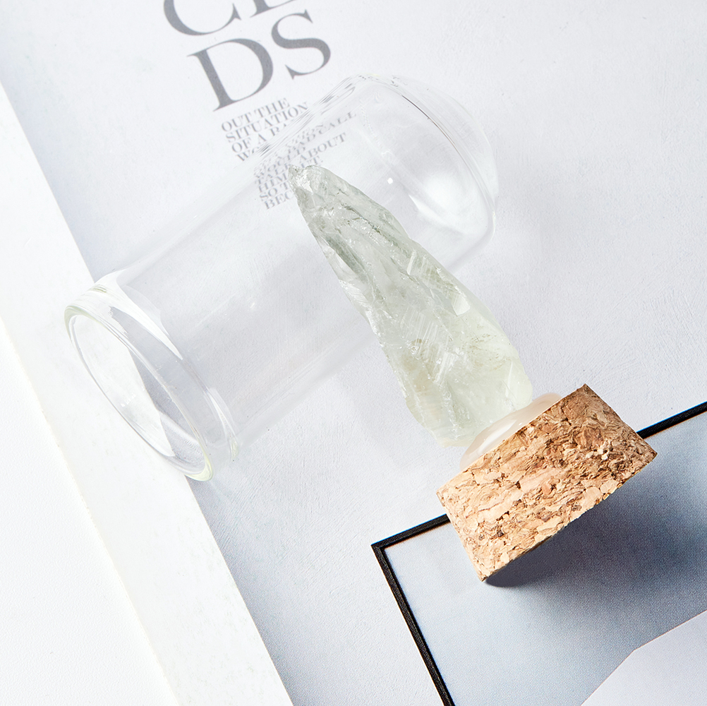 Hot Sales Natural Fashion High Quality Clear Glass Wishing Bottle Wishing Jar With Cork