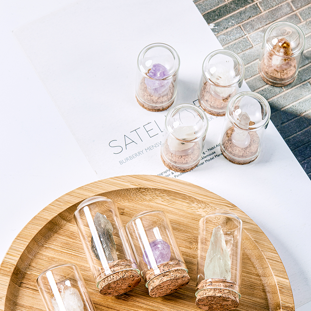 Hot Sales Natural Fashion High Quality Clear Glass Wishing Bottle Wishing Jar With Cork