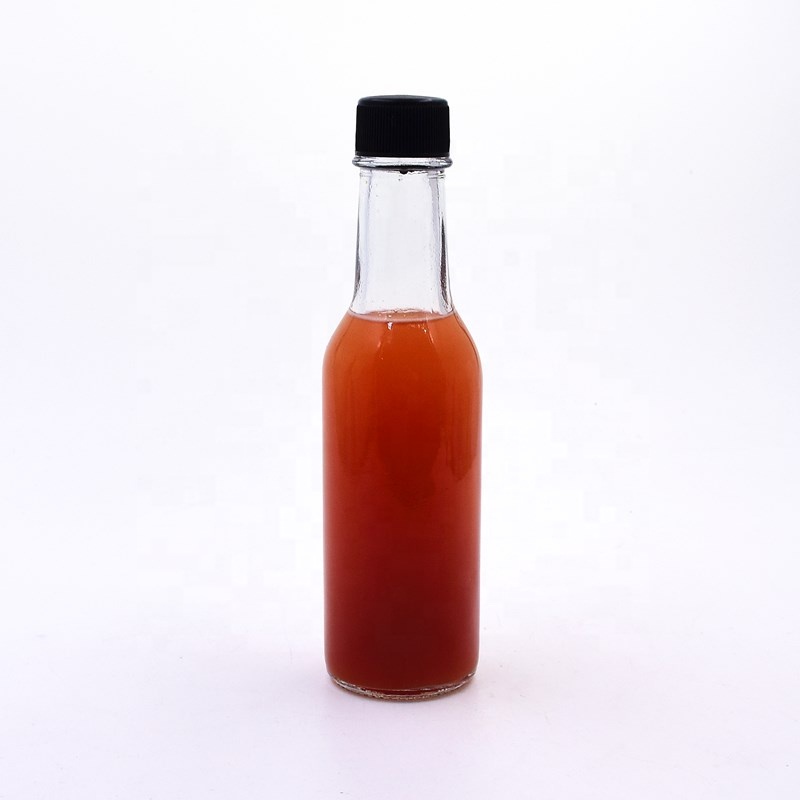 Hot Sauce Bottles 2 Ounce olive oil cooking salad jam caviar Clear Glass Bottles With Lids Dropper Red Hot Shrink Films Bands
