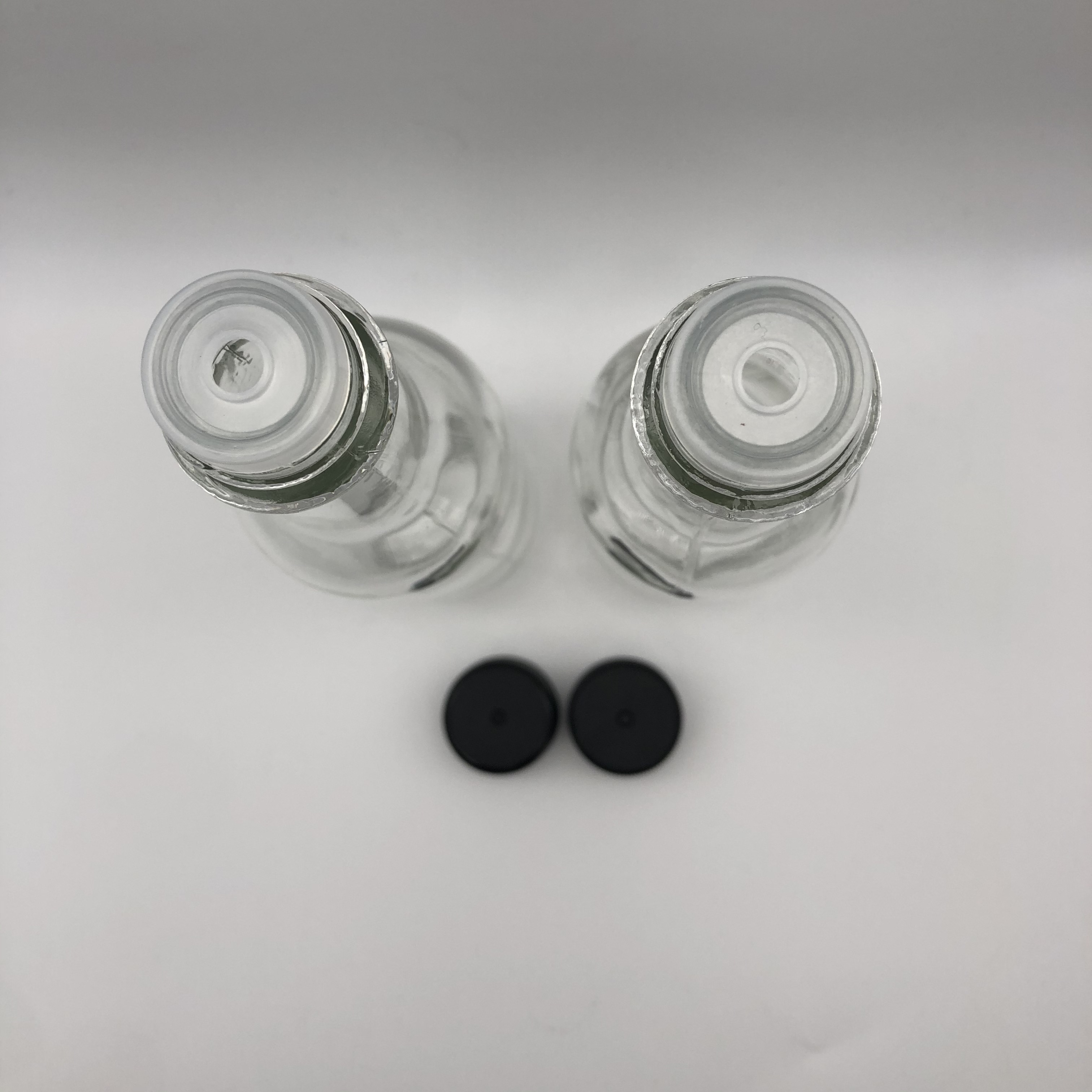 Hot Sauce Bottles with Black Caps & Shrink Bands, 5 Oz