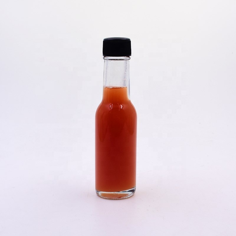 Hot Sauce Woozy Round 150ml 5oz 2 Ounce olive oil cooking salad jam Bottles With Lids Dropper Red Hot Shrink Wrap Films Bands