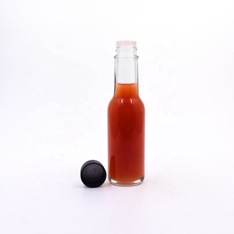 Hot Sauce Woozy Round 150ml 5oz 2 Ounce olive oil cooking salad jam Bottles With Lids Dropper Red Hot Shrink Wrap Films Bands