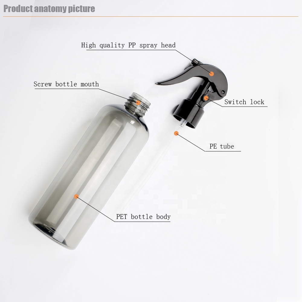 Hot Sell 500ml PP empty plastic clean pet trigger spray bottle with logo printed