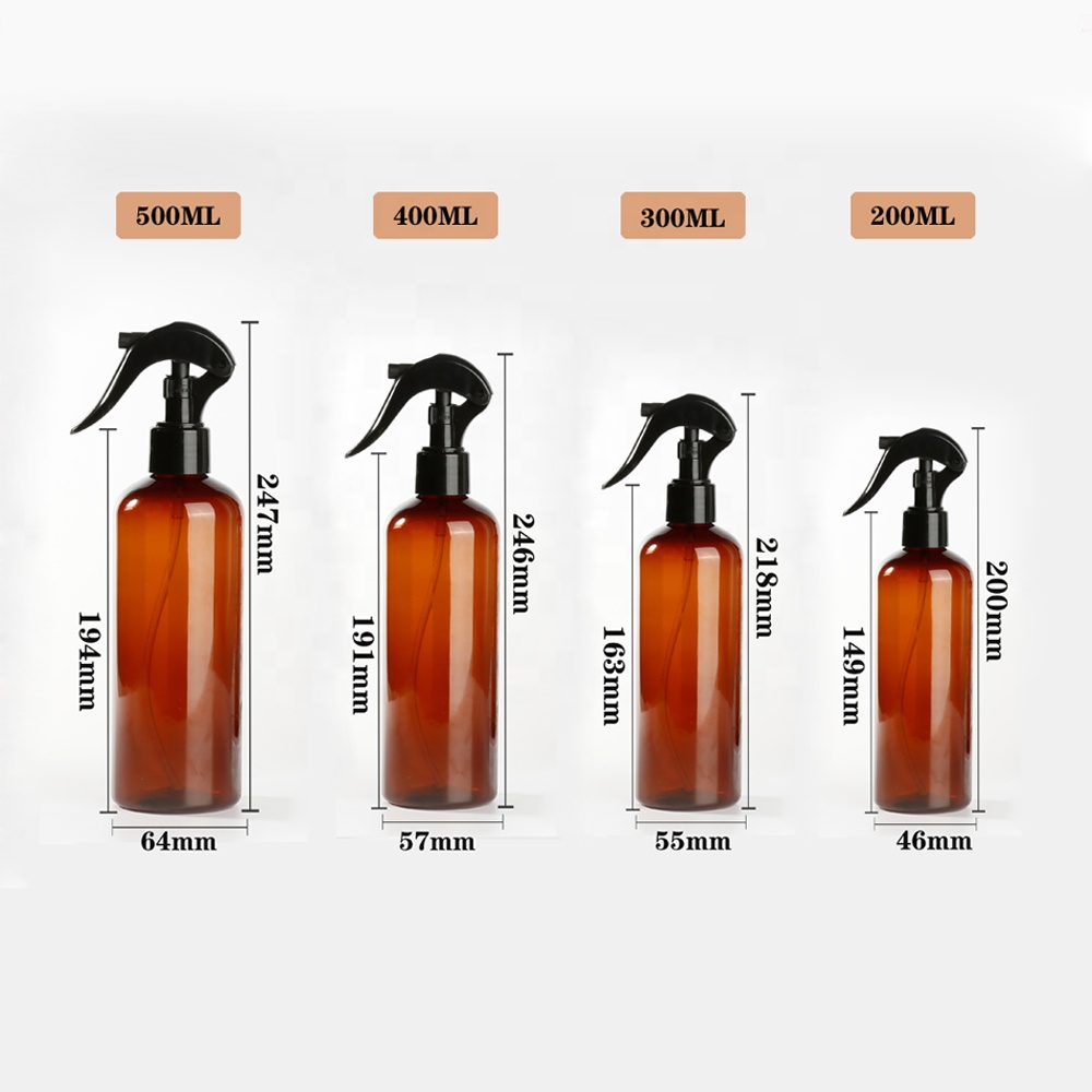 Hot Sell 500ml PP empty plastic clean pet trigger spray bottle with logo printed