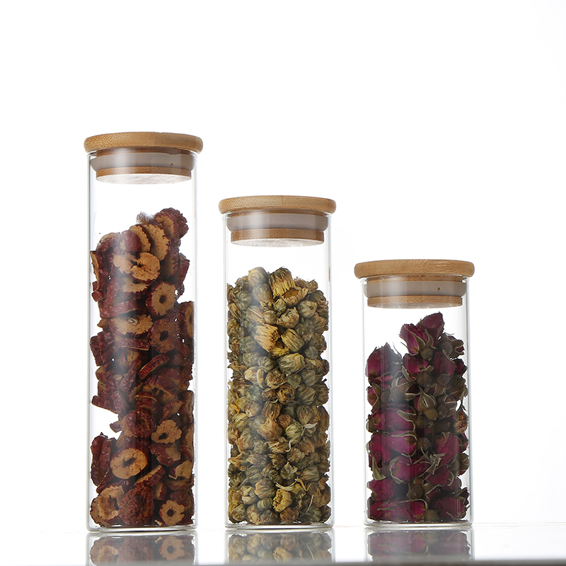 Hot Sell Borosilicate Glass Food Storage Jar saffron Container Storage Jar Coffee Bean Container Jar