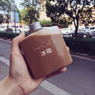 Hot Sell Flat Square Cold Extraction Ice Drop Coffee Bottle 200Ml Wine Milk Tea Juice Bottle