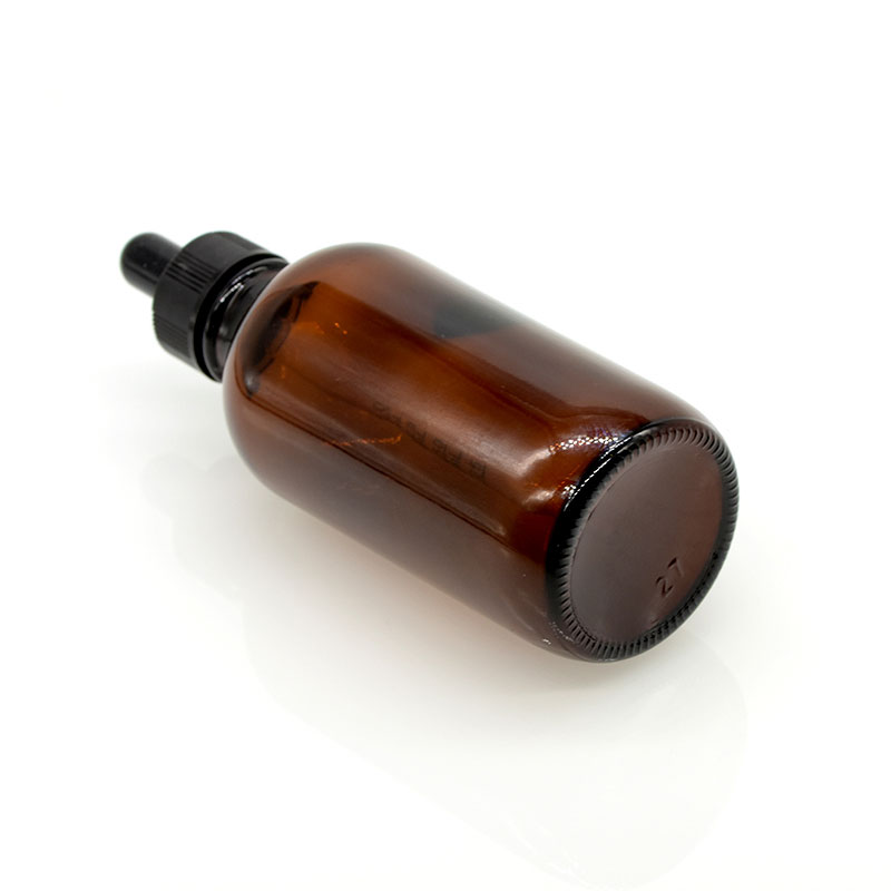 Hot Sell High Quality 1oz 60ml 120ml Amber Blue Boston Round Glass Bottle With Dropper Pipette For Essential Oil Serum Packaging