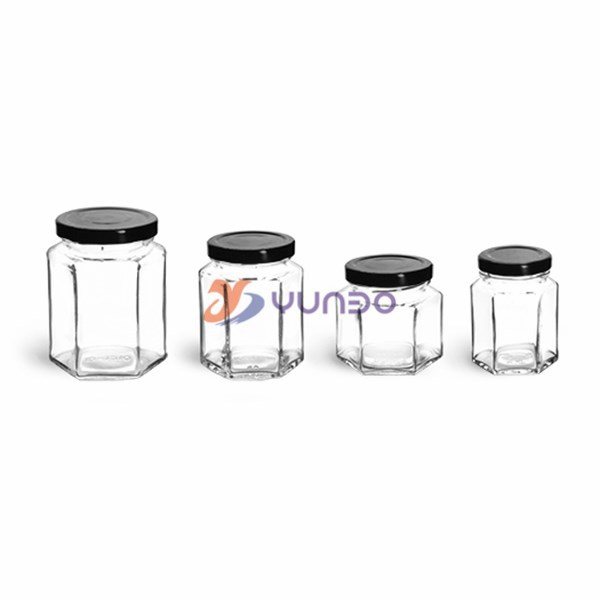 Hot Sell Kitchen Craft Home Made Hexagonal Jar with Twist-off Lid