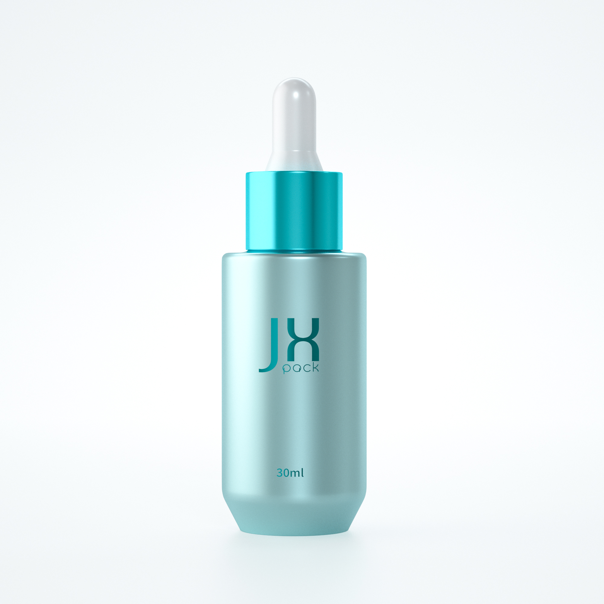 Hot Sell blue dropper bottle15ml 30ml 50ml round flat shoulder Glass Essential Oil cuticle oil dropper empty bottle