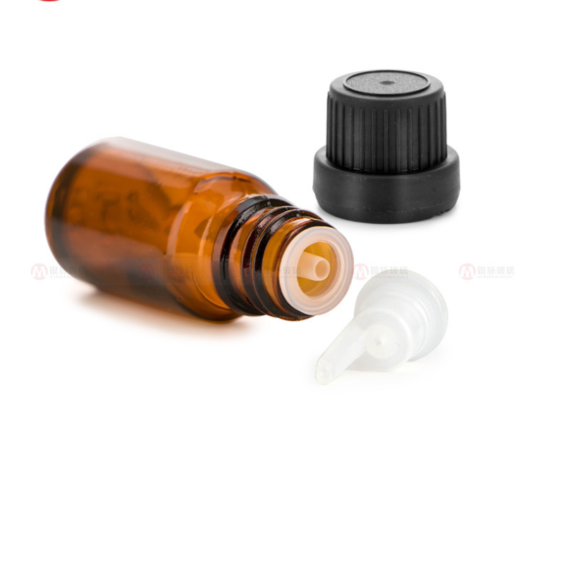 Hot Selling 0.5oz 1oz 2oz 4oz 8oz 16oz 32oz Amber Boston Round Essential Oil Glass Bottle G.P.I Finish