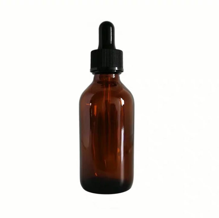 Hot Selling 0.5oz 1oz 2oz 4oz 8oz 16oz 32oz Amber Boston Round Essential Oil Glass Bottle G.P.I Finish