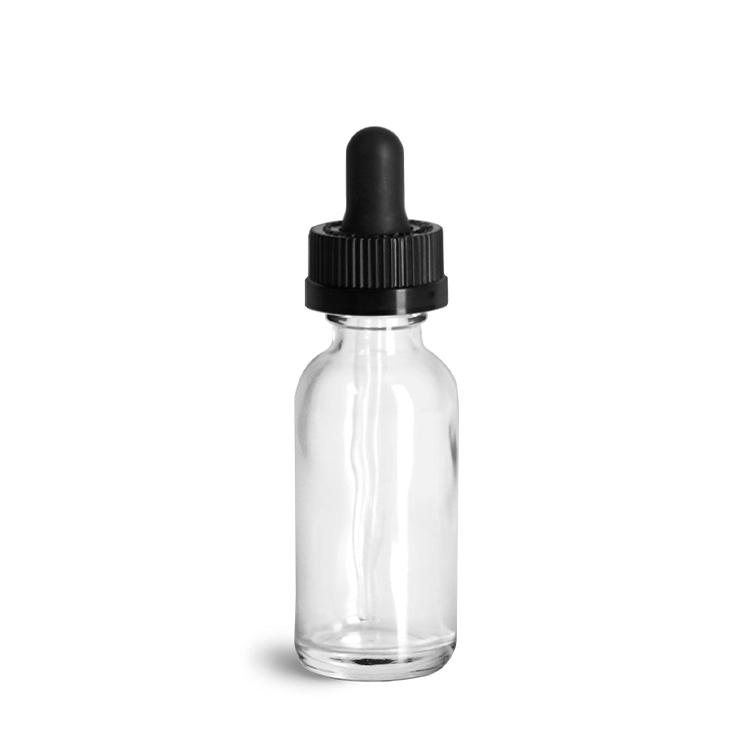 Hot Selling 0.5oz 1oz 2oz 4oz 8oz 16oz 32oz Clear Amber Blue Boston Round Essential Oil Glass Bottle