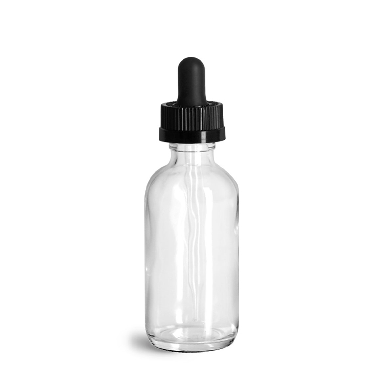 Hot Selling 0.5oz 1oz 2oz 4oz 8oz 16oz 32oz Clear Amber Blue Boston Round Essential Oil Glass Bottle