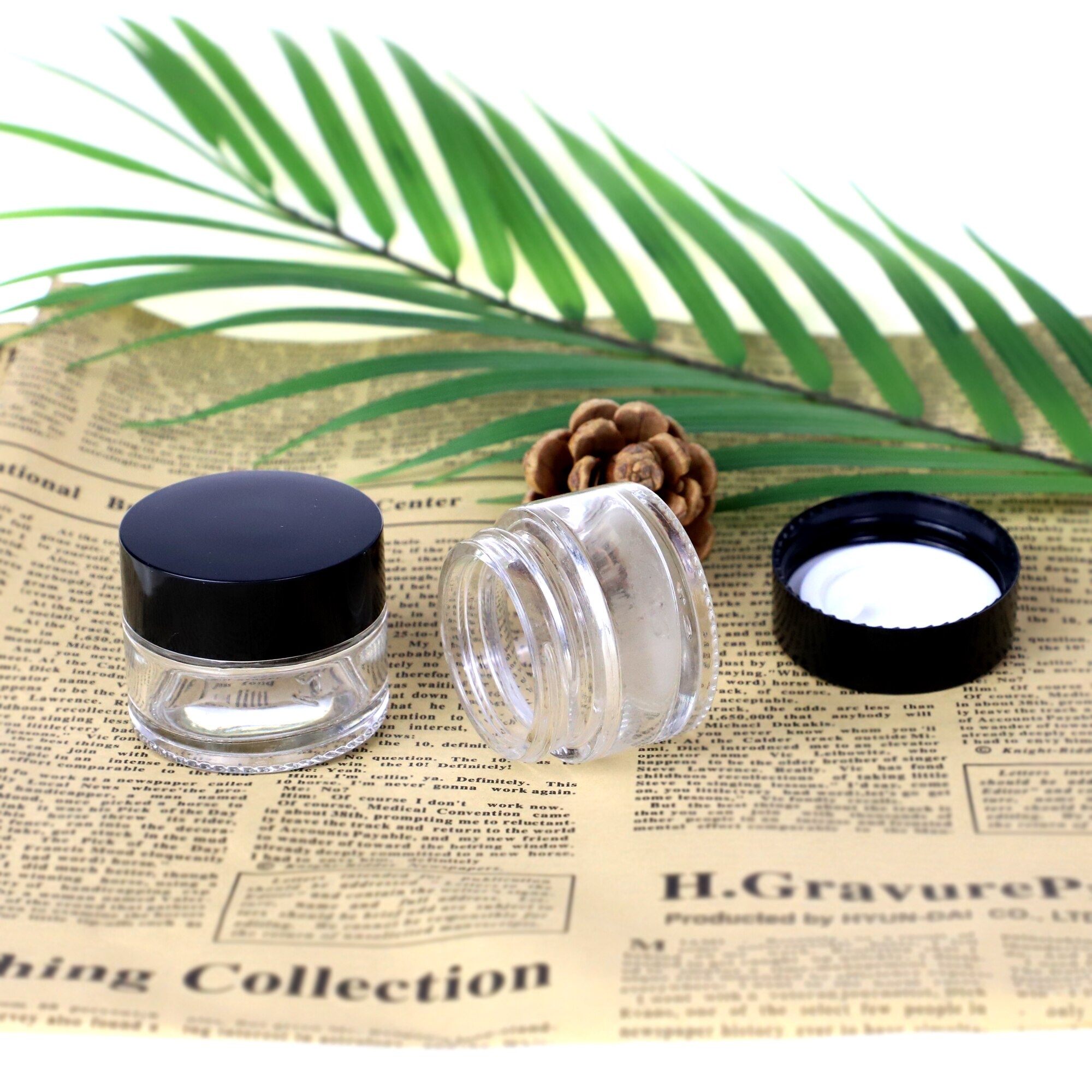 Hot Selling 15ml Glass Cosmetic Jar Clear Container