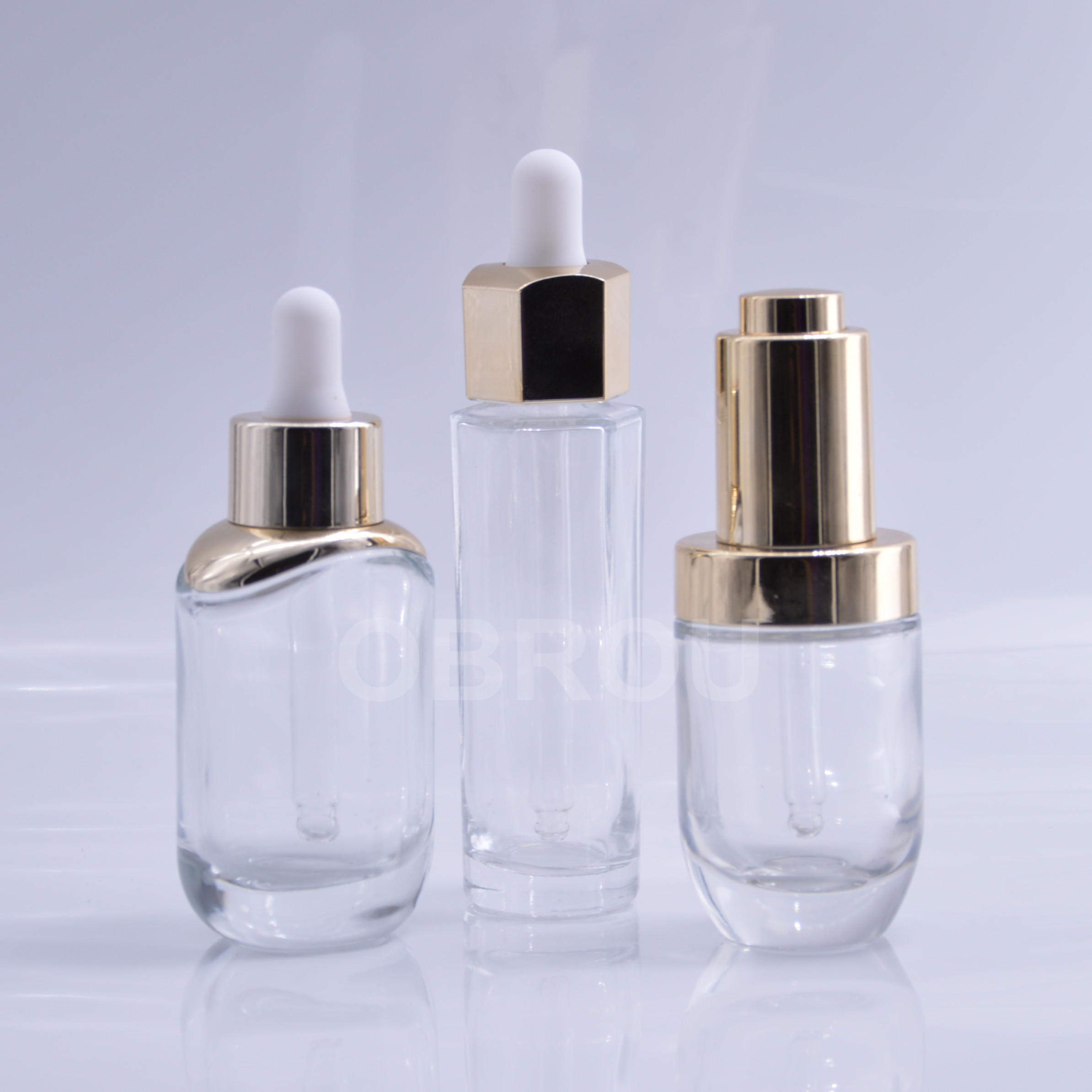 Hot Selling  20ml 30ml 40ml Glass Bottle With Dropper Cap for cosmetic personal care