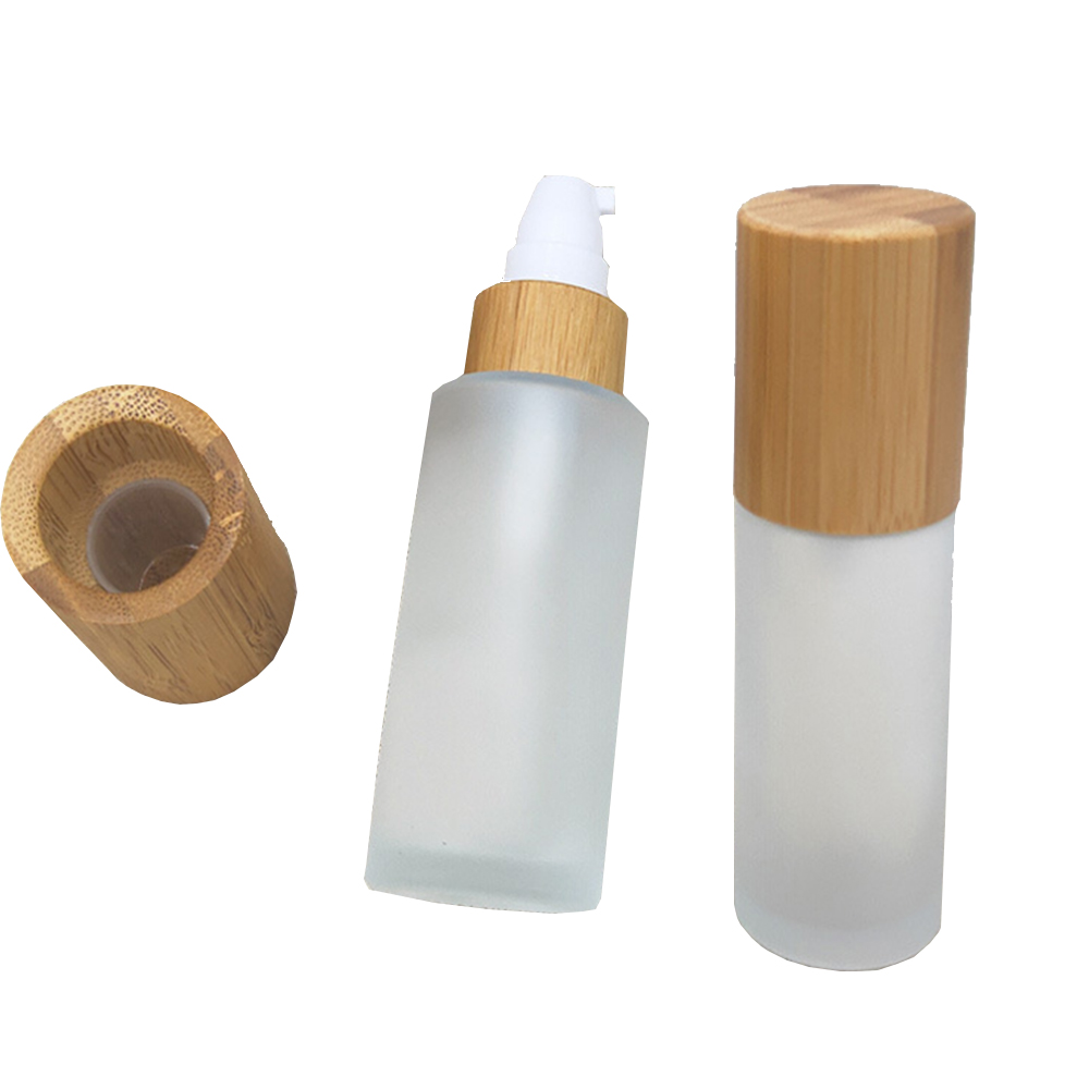 Hot Selling 2Oz 3Oz 4Oz Bamboo Frosted Glass Spray Bottle For Perfume