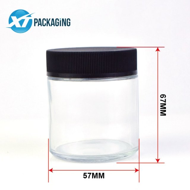 Hot Selling 3 oz glass jar candles container child proof cap hemp flower packaging customized logo OEM