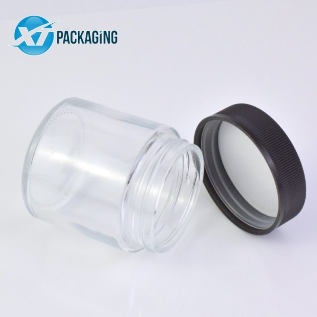Hot Selling 3 oz glass jar candles container child proof cap hemp flower packaging customized logo OEM