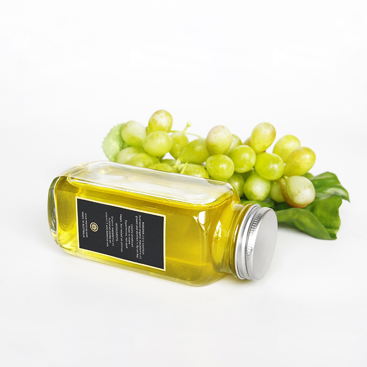 Hot Selling 500ml Square French Beverage Milk Juice Yogurt Glass Bottle with Lids