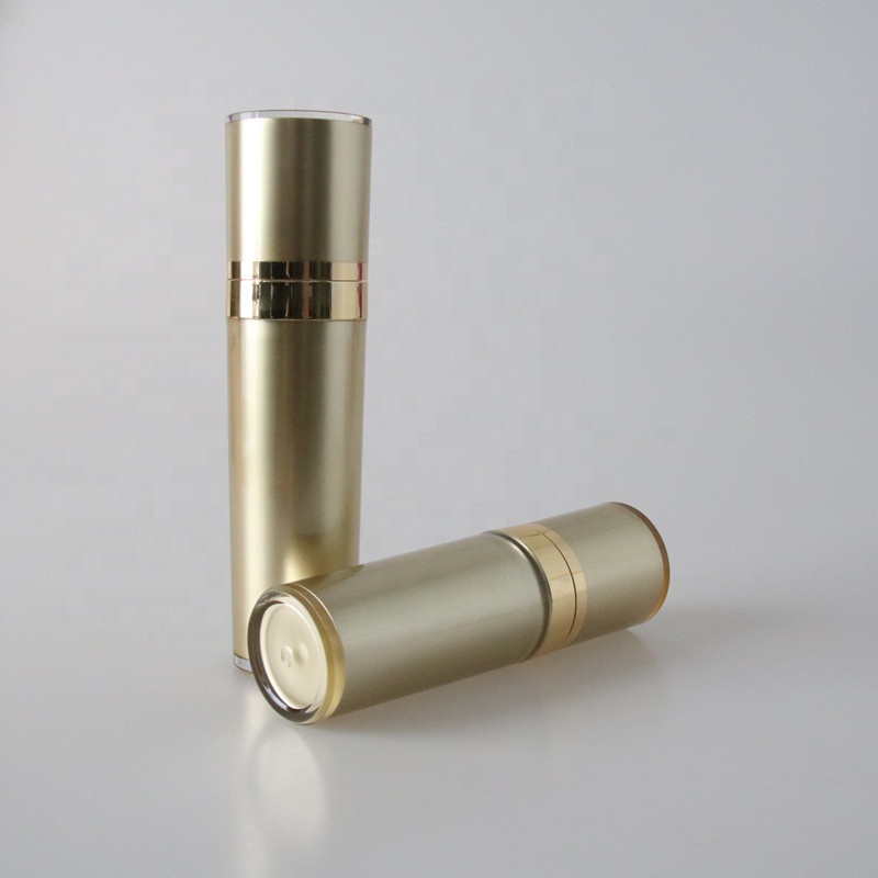 Hot Selling 50ml Cylindrical Shape Acrylic Double Wall Plastic Lotion Pump Bottle In Stock