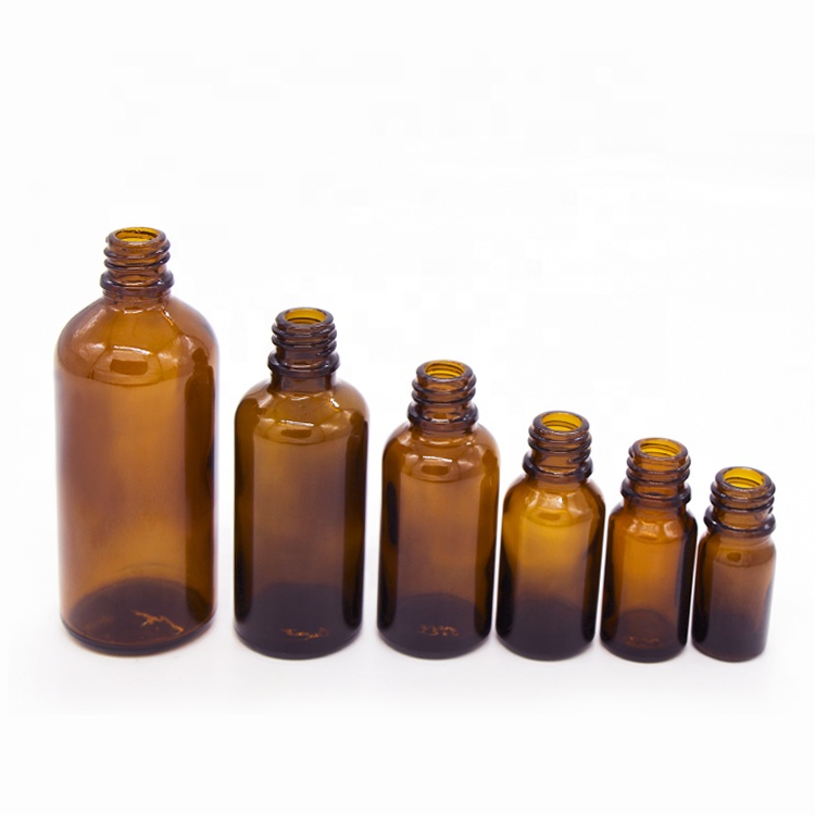 Hot Selling 5ml 10ml 15ml 20ml 30ml 50ml 100ml Amber Essential Oil Dropper Glass Bottle