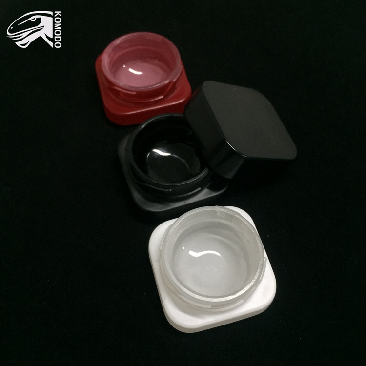 Hot Selling 5ml Dab Jar Square Glass Jar Food Grade Grinder with Logo Apply to Eyebrow Facial Cream Free Shipping