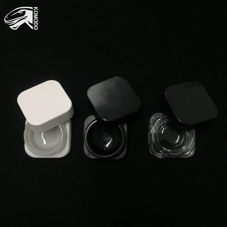 Hot Selling 5ml Dab Jar Square Glass Jar Food Grade Grinder with Logo Apply to Eyebrow Facial Cream Free Shipping