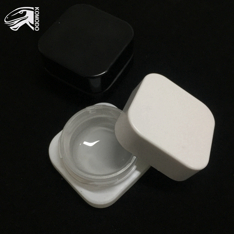 Hot Selling 5ml Dab Jar Square Glass Jar Food Grade Grinder with Logo Apply to Eyebrow Facial Cream Free Shipping