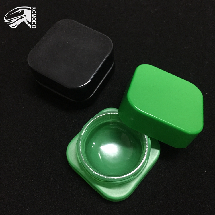 Hot Selling 5ml Dab Jar Square Glass Jar Food Grade Grinder with Logo Apply to Eyebrow Facial Cream Free Shipping