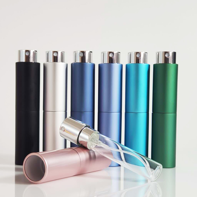 Hot Selling 8ml 10ml 15ml 20ml Metal Twist Up Perfume Atomizer Spray Bottle With Pump Sprayer