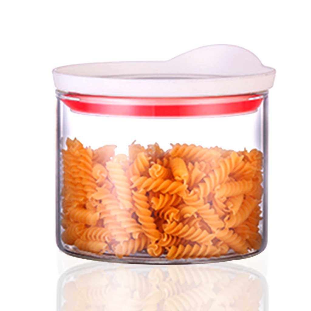 Hot Selling Airtight Container Glass Food Honey Cookie Storage Jar Glas Jar with Cork Lids / Glass Jar