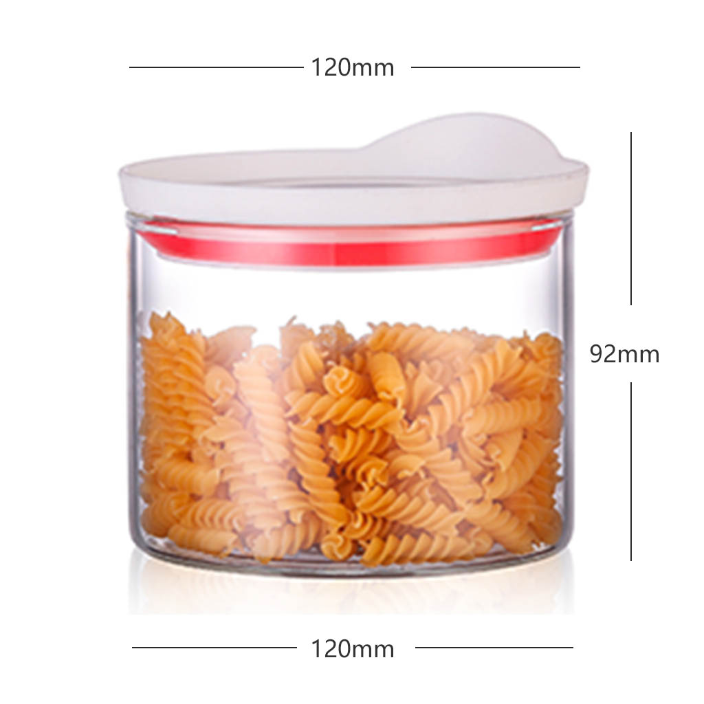 Hot Selling Airtight Container Glass Food Honey Cookie Storage Jar Glas Jar with Cork Lids / Glass Jar