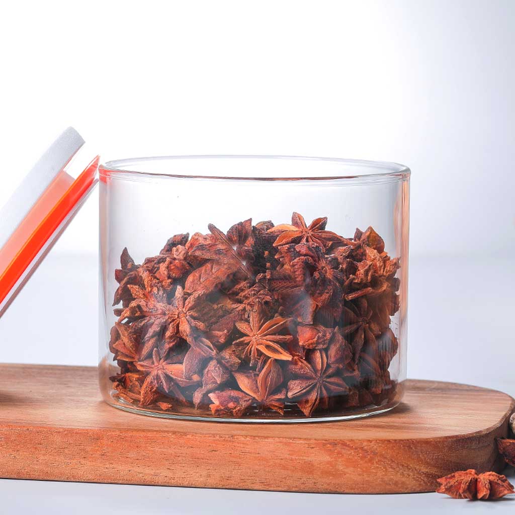 Hot Selling Airtight Container Glass Food Honey Cookie Storage Jar Glas Jar with Cork Lids / Glass Jar