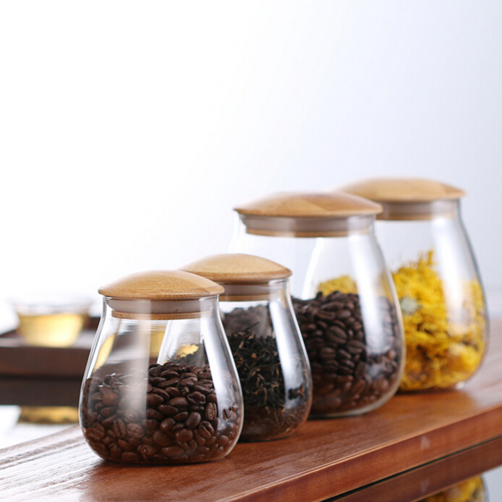 Hot Selling Airtight Container Glass Food Honey Cookie Storage Jar Glas Jar with Cork Lids / Glass Jar