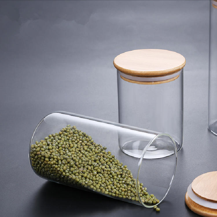 Hot Selling Clear Airtight Container Glass Food Honey Cookie Storage Jar Glas Jar With Cork Lids