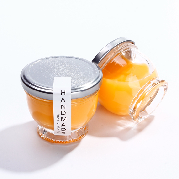 Hot Selling Clear Wide Mouth Thick Bottom 50ml 120ml Mini Glass Food Honey Jelly Jars