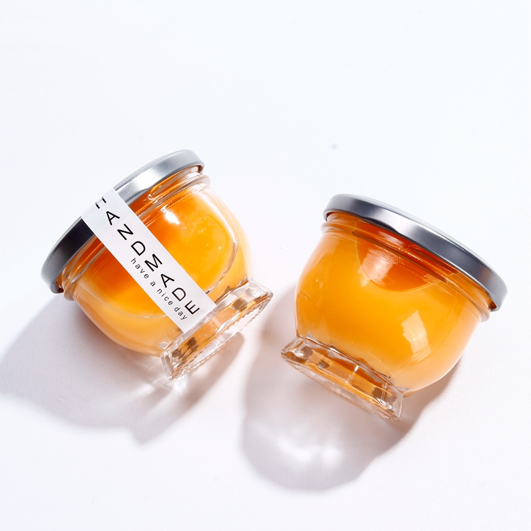 Hot Selling Clear Wide Mouth Thick Bottom 50ml 120ml Mini Glass Food Honey Jelly Jars
