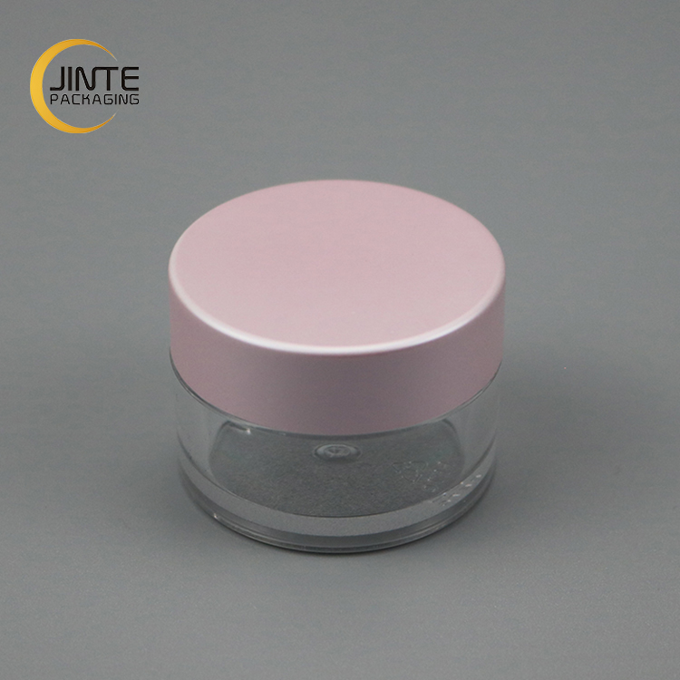 Hot Selling Containers Color And Logo As Your Request,20g Pearl Pink Cap Clear PETG Material Llip Balm Jar