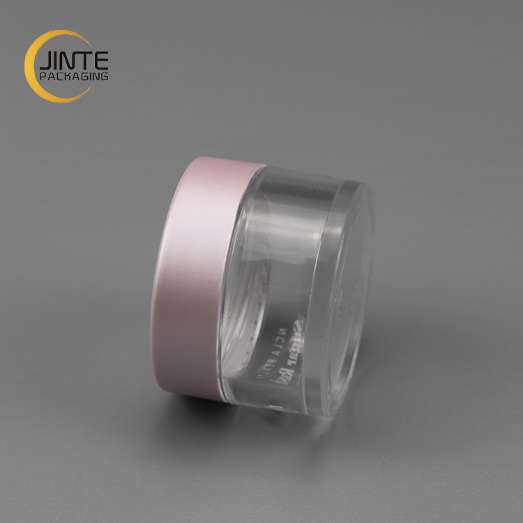 Hot Selling Containers Color And Logo As Your Request,20g Pearl Pink Cap Clear PETG Material Llip Balm Jar