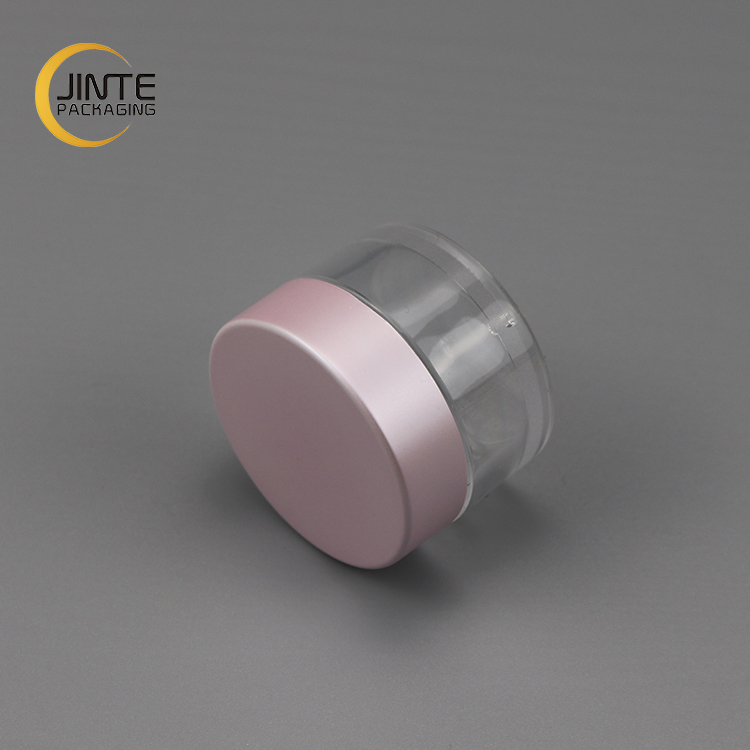 Hot Selling Containers Color And Logo As Your Request,20g Pearl Pink Cap Clear PETG Material Llip Balm Jar