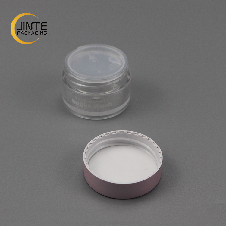 Hot Selling Containers Color And Logo As Your Request,20g Pearl Pink Cap Clear PETG Material Llip Balm Jar